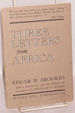 Three letters from Africa: to my former students at the University of Pretoria, the University of...