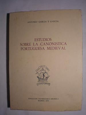 Estudios sobre la canonística portuguesa medieval.
