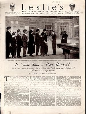 Bild des Verkufers fr PRINT: "Is Uncle Sam a Poor Banker?". Photos & article.from Leslie's Weekly Newspaper, November 20, 1920 zum Verkauf von Dorley House Books, Inc.