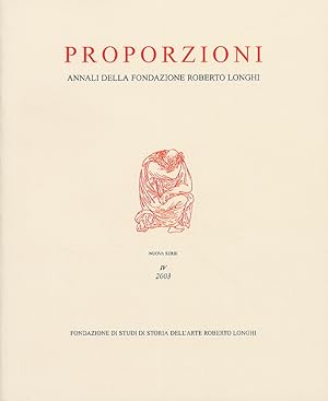 Bild des Verkufers fr Proporzioni. Nuova Serie IV/2003 zum Verkauf von Libro Co. Italia Srl