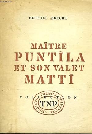 Seller image for MAITRE PUNTILA ET SON VALET MATTI for sale by Le-Livre