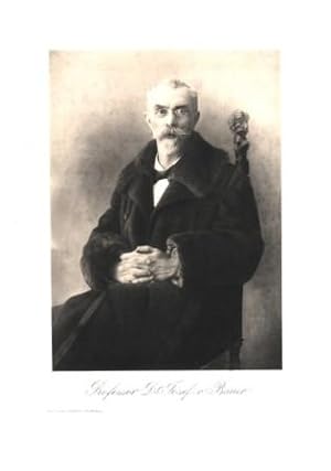 Bild des Verkufers fr Portrait, Kniestck, im Pelz besetzten Mantel stizend auf einem Stuhl, Heliogravre nach Photo, 18 x 26 cm. zum Verkauf von Antiq. F.-D. Shn - Medicusbooks.Com