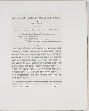 Zwei vedische Texte über Omina und Portenta.