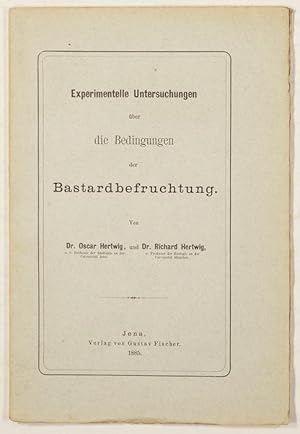 Image du vendeur pour Experimentelle Untersuchungen ber die Bedingungen der Bastardbefruchtung. mis en vente par Antiq. F.-D. Shn - Medicusbooks.Com