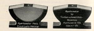 Bild des Verkäufers für Apertometer für Trockensysteme und Ölimmersionen von den Aperturen 0 bis 1.65. zum Verkauf von Antiq. F.-D. Söhn - Medicusbooks.Com