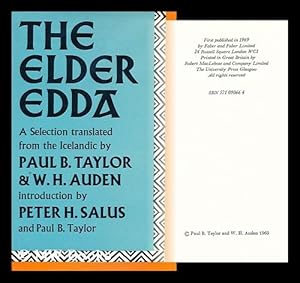 Bild des Verkufers fr The elder edda a selection translated from the icelandic by Paul B. taylor & W. H. Auden zum Verkauf von MW Books Ltd.