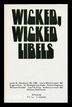 Image du vendeur pour Wicked, wicked libels / edited by Michael Rubinstein mis en vente par MW Books Ltd.