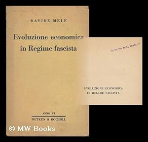 Seller image for Evoluzione economica in regime fascista for sale by MW Books Ltd.
