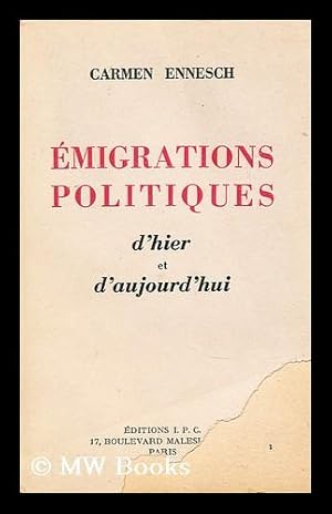 Imagen del vendedor de Emigrations politiques d'hier et d'aujourd'hui a la venta por MW Books Ltd.