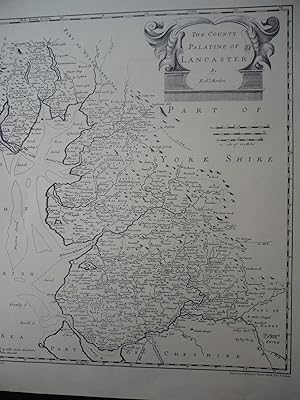 Image du vendeur pour Map: The County Palatine of Lancaster 1695. mis en vente par J. King, Bookseller,