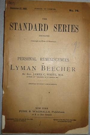 Imagen del vendedor de PERSONAL REMINISCENCES OF LYMAN BEECHER a la venta por JERO BOOKS AND TEMPLET CO.