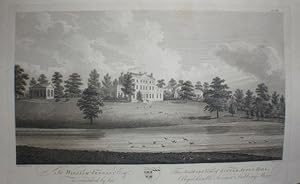 Fine Original Antique Engraving Illustrating a South East View of Little Aston Hall .