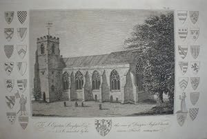Bild des Verkufers fr Fine Original Antique Engraving Illustrating a View of Drayton Bassett Church. zum Verkauf von Rostron & Edwards