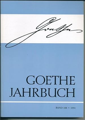 Bild des Verkufers fr Goethe-Jahrbuch - Im Auftrag des Vorstands der Goethe-Gesellschaft herausgegeben - Einhundertundachter Band der Gesamtfolge) zum Verkauf von Antiquariat Hoffmann