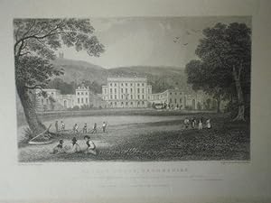 Seller image for Fine Original Antique Engraving Illustrating Haldon House in Devonshire. Published in 1830. for sale by Rostron & Edwards