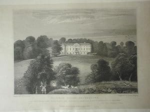 Fine Original Antique Engraving Illustrating Saltram House in Devonshire. Published in 1830.