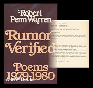 Seller image for Rumor verified : poems 1979-1980 / Robert Penn Warren for sale by MW Books