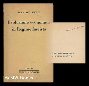 Seller image for Evoluzione economica in regime fascista for sale by MW Books