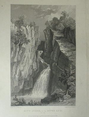 Seller image for Fine Original Antique Engraving Illustrating Kitt Steps on the River Lyd in Devonshire. Published in 1830. for sale by Rostron & Edwards