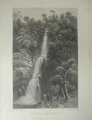 Seller image for Fine Original Antique Engraving Illustrating Lydford Waterfall in Devonshire. Published in 1830. for sale by Rostron & Edwards
