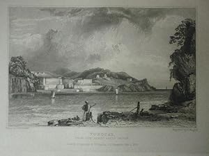 Seller image for Fine Original Antique Engraving Illustrating Torquay from Tor Abbey Sands in Devonshire. Published in 1830. for sale by Rostron & Edwards