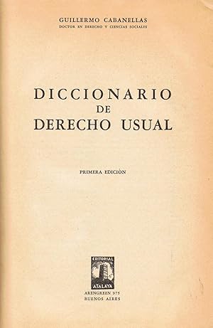 DICCIONARIO DE DERECHO USUAL