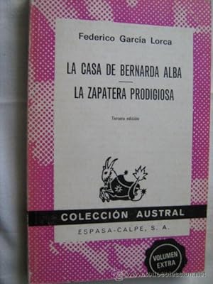 Imagen del vendedor de LA CASA DE BERNARDA ALBA/ LA ZAPATERA PRODIGIOSA a la venta por Librería Maestro Gozalbo