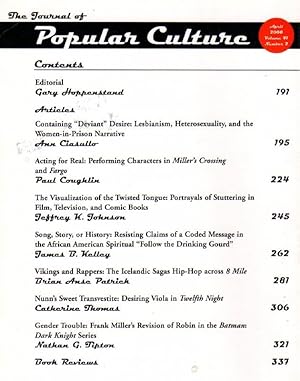 The Journal of Popular Culture: Volume 41, Number 2, April 2008