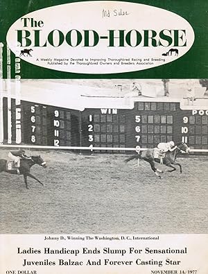 Image du vendeur pour The Blood-Horse, November 14, 1977, Vol CIII, No 46 mis en vente par Bookshop Baltimore