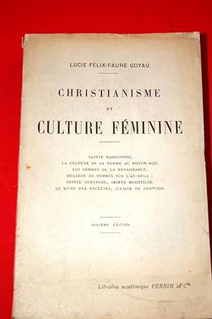 Seller image for CHRISTIANISME ET CULTURE FEMININE for sale by Librairie RAIMOND