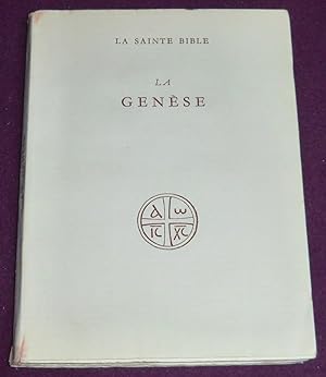 Seller image for La Sainte Bible - LA GENESE for sale by LE BOUQUINISTE