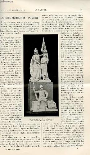 Image du vendeur pour La nature n 1313 - Les embellissements de tananarive. Liqufaction des gaz et zro absolu par Ch. Ed. Guillaume. L'clipse de lune du 3 juillet 1898 avec photos dans le texte. Le carillon de Saint Germain L'auxerrois avec gravures dans le texte mis en vente par Le-Livre