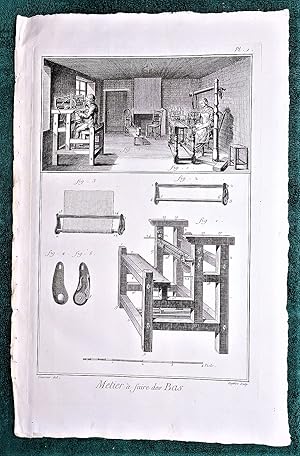 FAISEUR DE METIER A BAS et FAISEUR DE BAS AU METIER. Recueil de Planches sur les Sciences, les Ar...