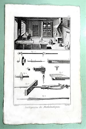 SCIENCES MATHEMATIQUES : FABRICATION DES INSTRUMENS DE MATHEMATIQUERecueil de Planches sur les Sc...