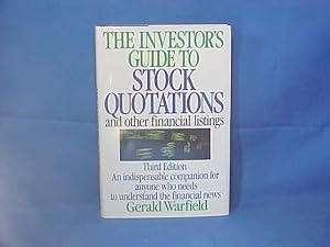 Seller image for The Investor's Guide to Stock Quotations and Other Financial Listings for sale by Gene The Book Peddler