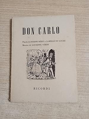 Imagen del vendedor de Don Carlo a la venta por Gibbon Libreria