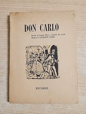 Imagen del vendedor de Don Carlo a la venta por Gibbon Libreria