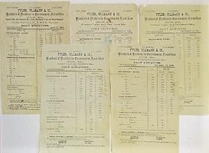 A COLLECTION OF ELEVEN CHICAGO DAILY FINANCIAL SHEETS FROM BANKING HOUSES, 1868