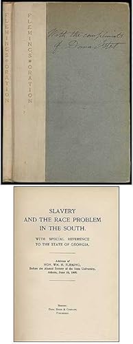 Seller image for Slavery and the RACE PROBLEM IN THE SOUTH. WITH SPECIAL REFERENCE TO THE STATE OF GEORGIA for sale by Between the Covers-Rare Books, Inc. ABAA