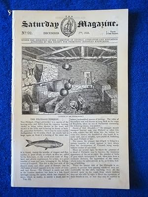 The Saturday Magazine No 92, St ALBAN ABBEY,PILCHARD FISHERY,CORAL ISLE,1833