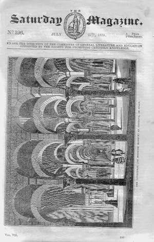 The Saturday Magazine No 196, CORDOVA (Part 2) Spain,+ The TIBET GOAT, 1835