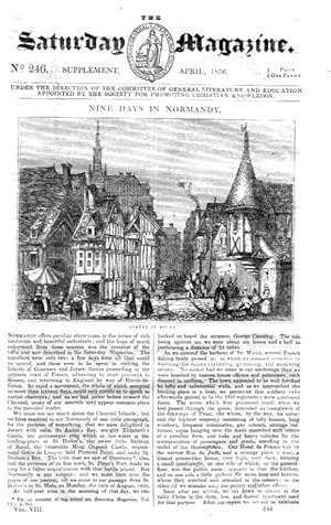 Bild des Verkufers fr The Saturday Magazine No 246, Supplement Issue - Nine days in NORMANDY - CAEN, ROUEN, Le HAVRE,1836 zum Verkauf von Tony Hutchinson