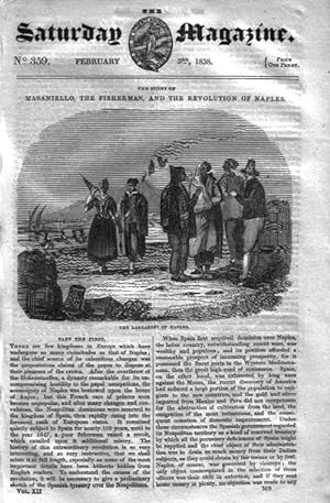 The Saturday Magazine No 359, REVOLUTION of NAPLES, Modern JEWS, 1838