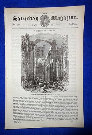 Seller image for The Saturday Magazine No 484, RICHMOND CASTLE (Yorkshire), + St OMER France (Part 1), 1840 for sale by Tony Hutchinson