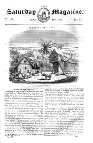 The Saturday Magazine No 638,VOLTAIC ELECTRICITY, JAVANESE Sketches (Part 2) - Java + PANAMA CANA...