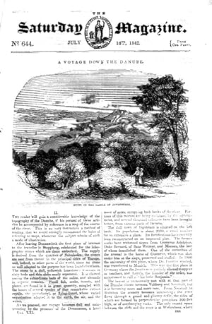 Bild des Verkufers fr The Saturday Magazine No 644, A Voyage Down the Danube (Part 2) - Donauworth to DONAUSTAUF + FROBISHER 1576/7 Voyages, 1842 zum Verkauf von Tony Hutchinson