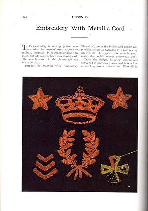 Seller image for Singer Instructions for Art Embroidery and Lace Work. for sale by Joseph Valles - Books