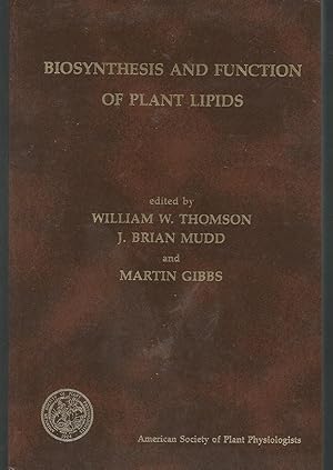 Image du vendeur pour Biosynthesis and Function of Plant Lipids, 1983: Proceedings of the Sixth Annual Symposium in Botany, January 13-15, 1983, University of California, Riverside mis en vente par Dorley House Books, Inc.