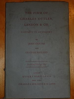 The Firm of Charles Ottley, Landon & Co. Footnote to An Enquiry.