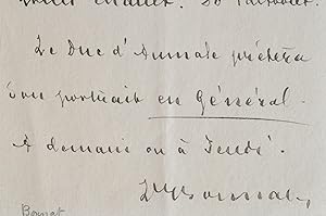 Bild des Verkufers fr Lon Bonnat propose Pasteur et Delaborde. zum Verkauf von Traces Ecrites